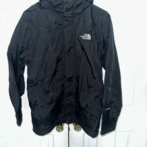 The North Face Jacket Mens S Black HyVent Hooded Waterproof Rain Shell Outdoor